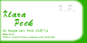 klara peck business card